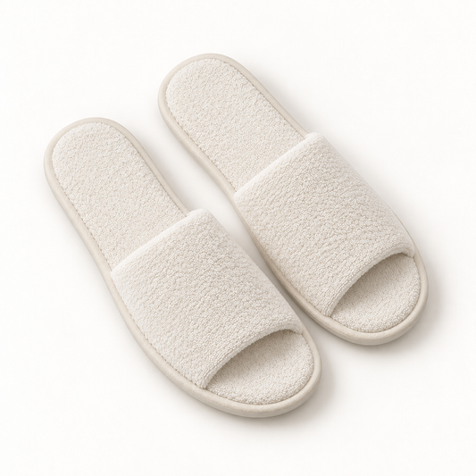 Haven Open-Toe Terry Slipper — overhead