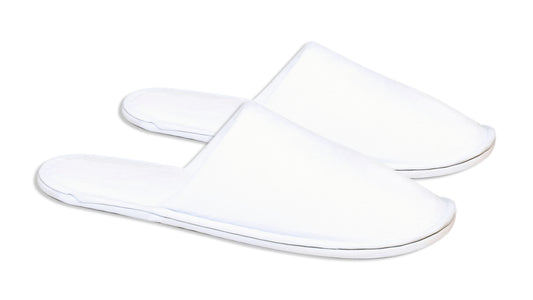 Closed-Toe Velour Hotel Slippers — Case of 100