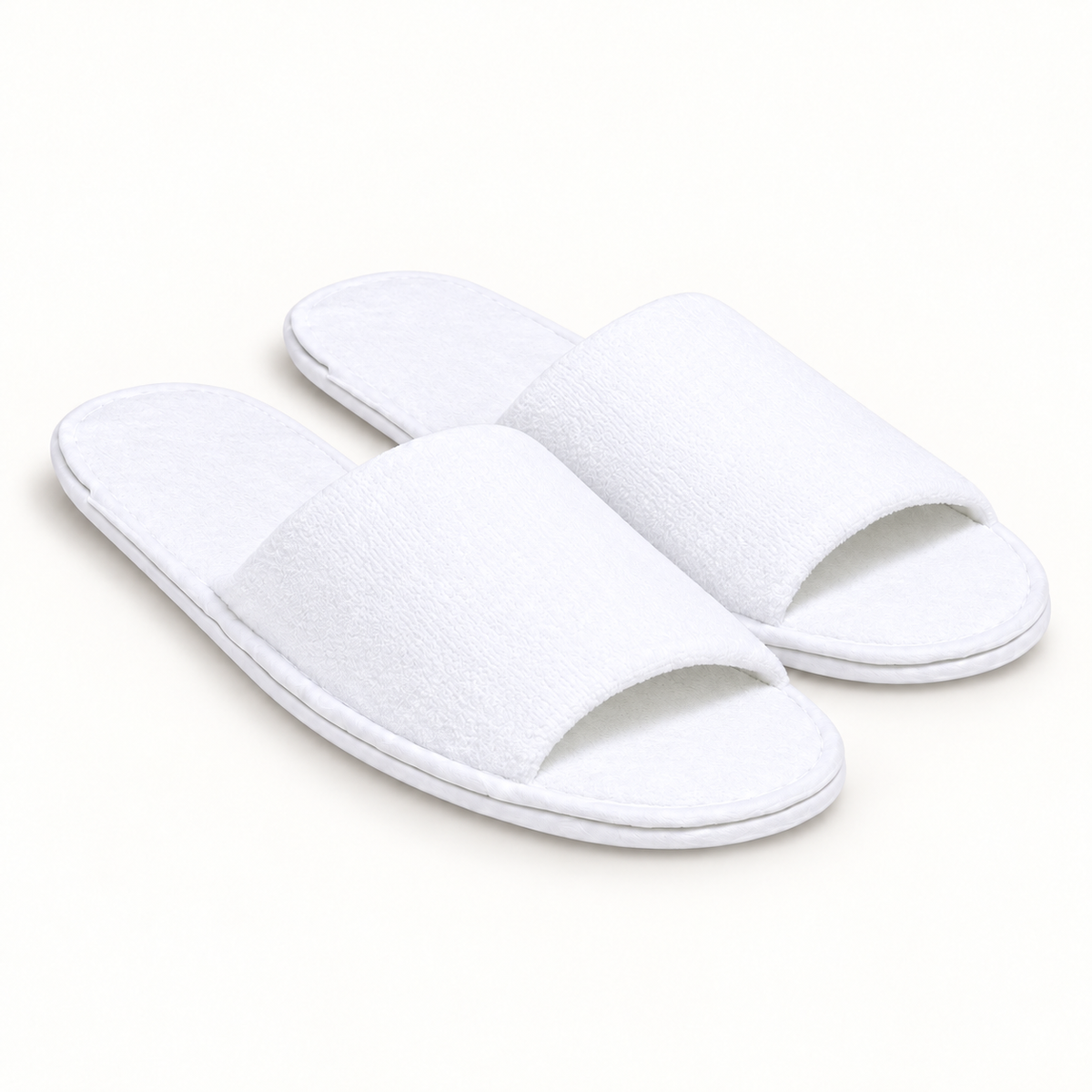Grand Open-Toe Velour Slipper