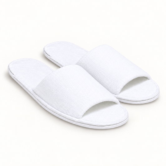 Grand Open-Toe Velour Slipper
