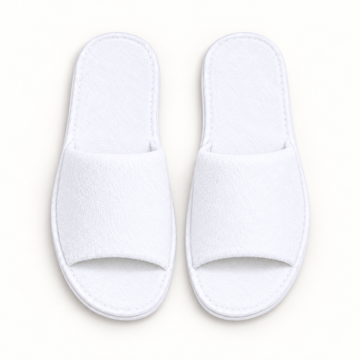Grand Open-Toe Velour Slipper