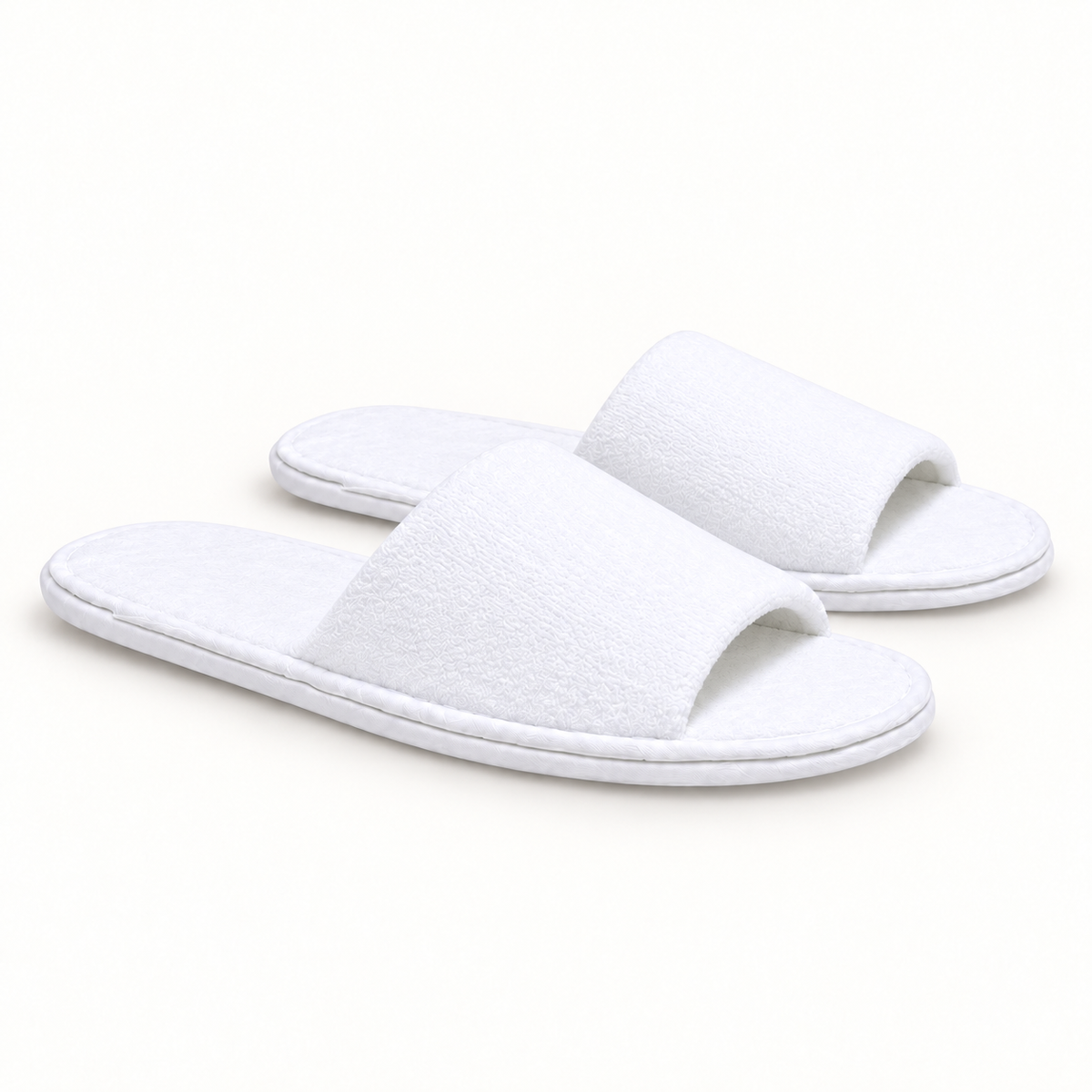 Grand Open-Toe Velour Slipper