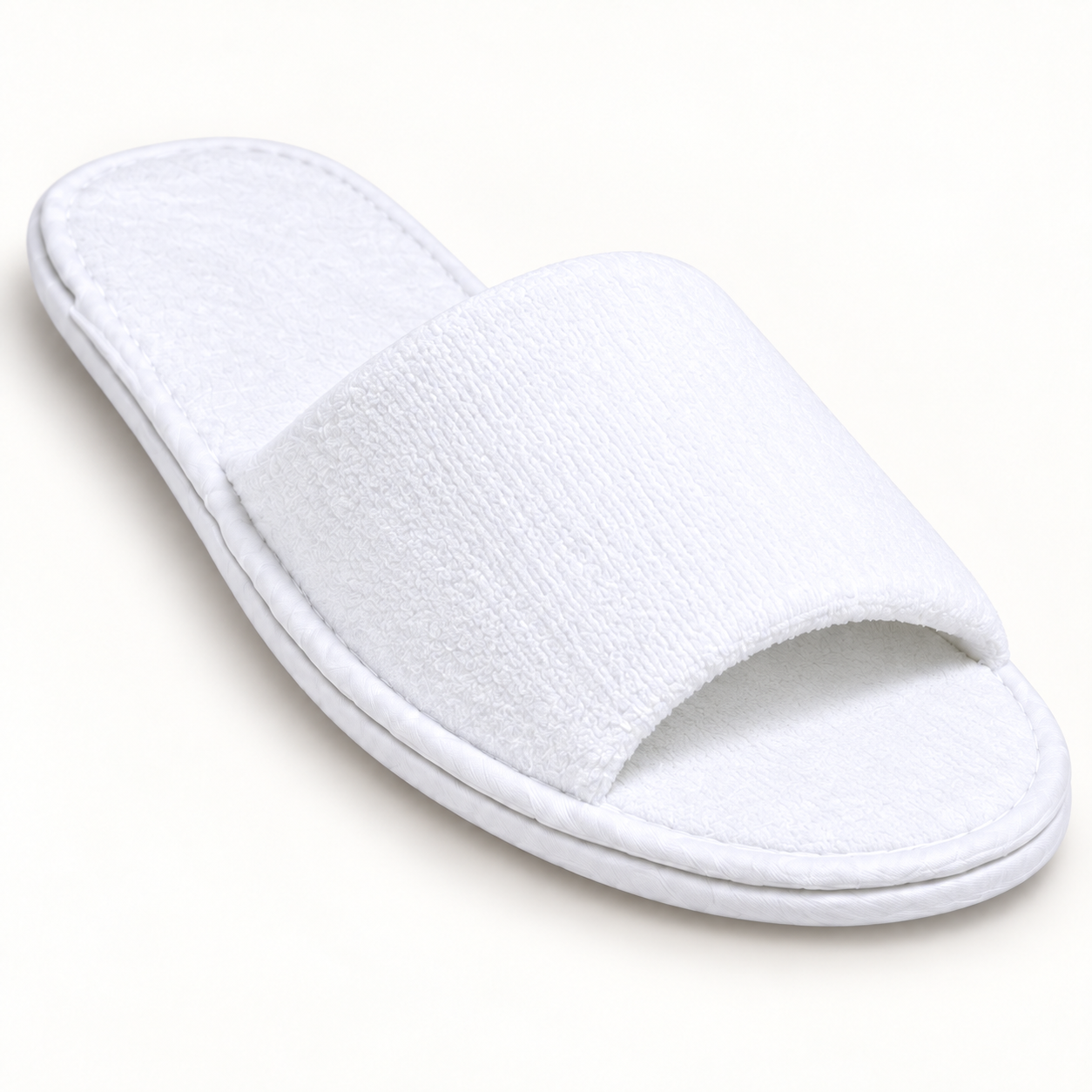 Grand Open-Toe Velour Slipper
