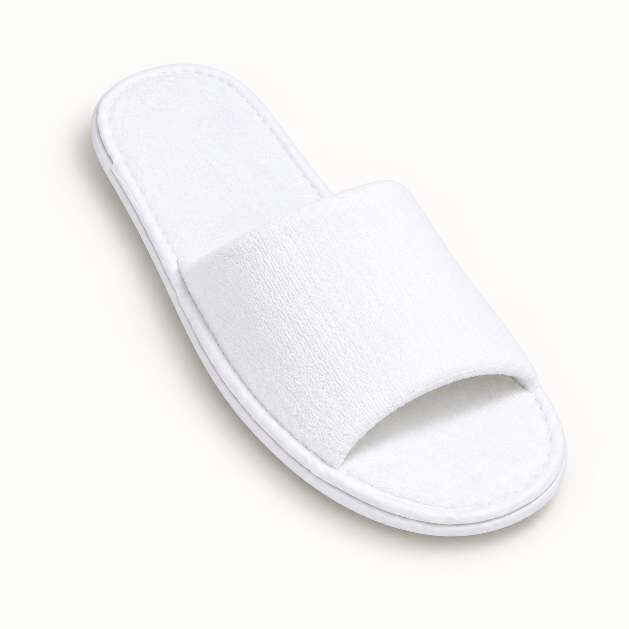 Grand Open-Toe Velour Slipper