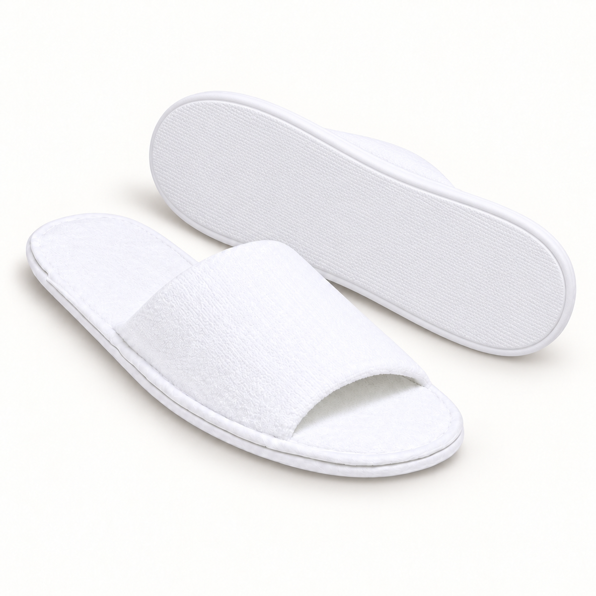 Grand Open-Toe Velour Slipper