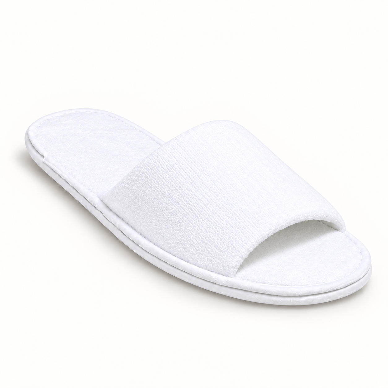 Grand Open-Toe Velour Slipper