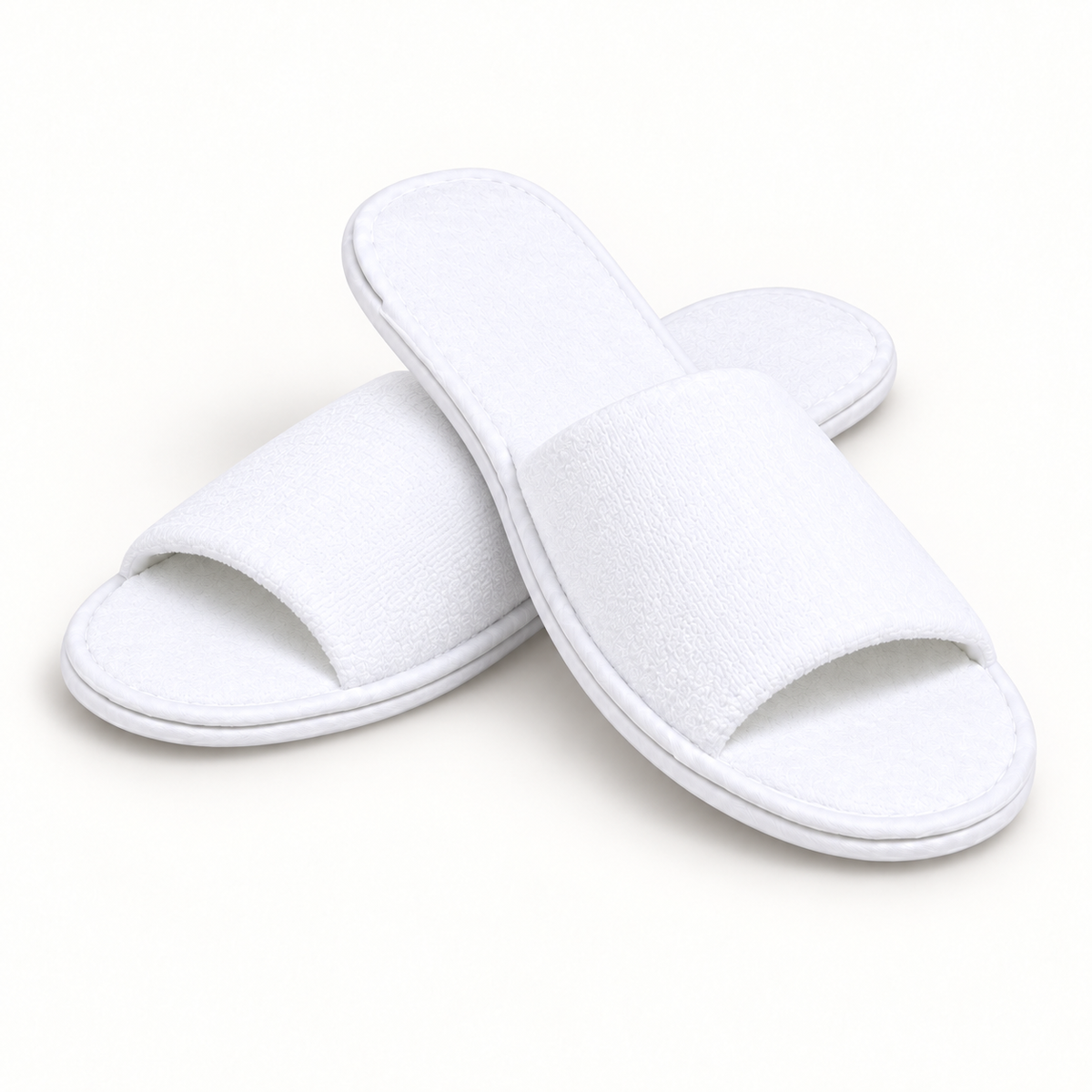 Grand Open-Toe Velour Slipper