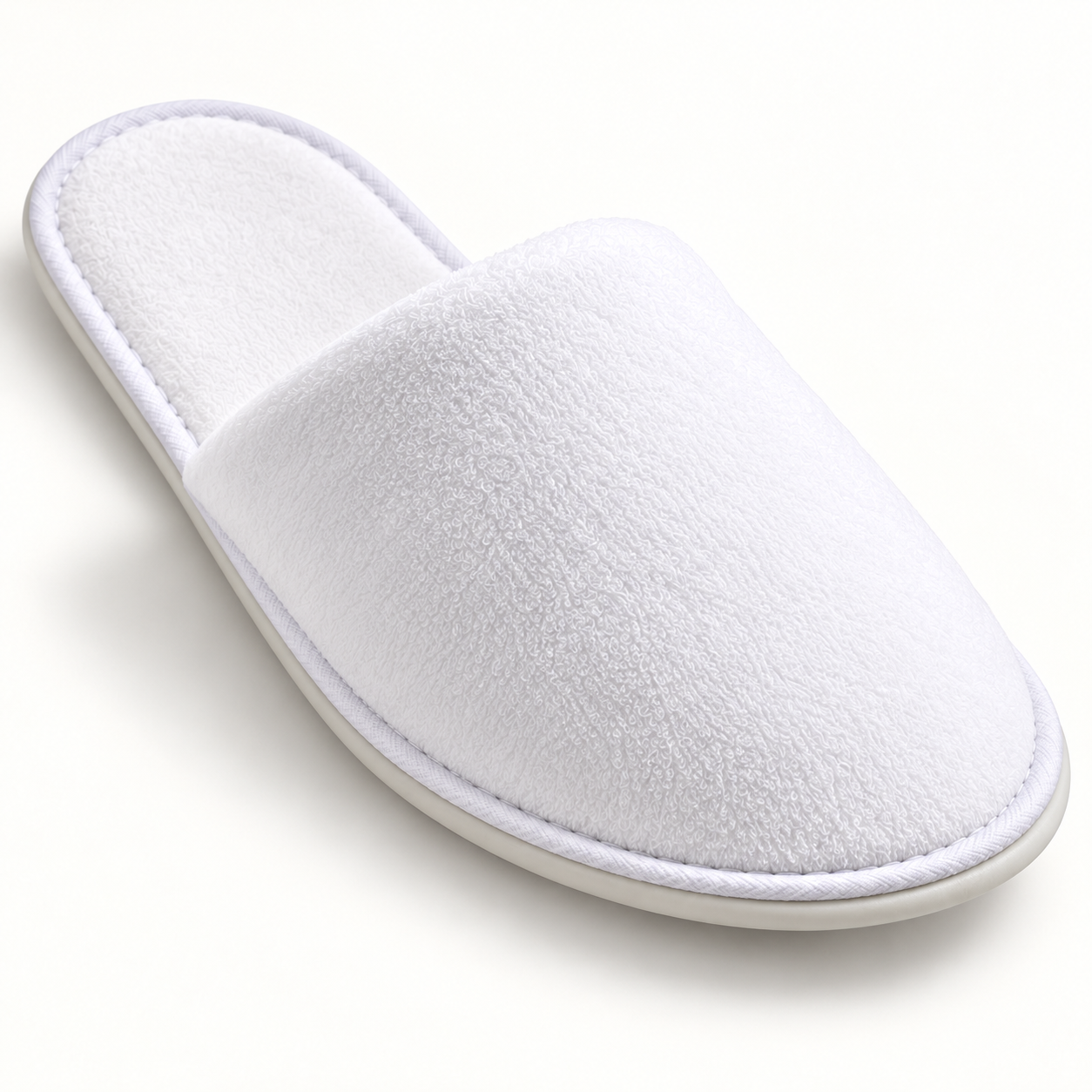 Grand Closed-Toe Velour Slipper — material