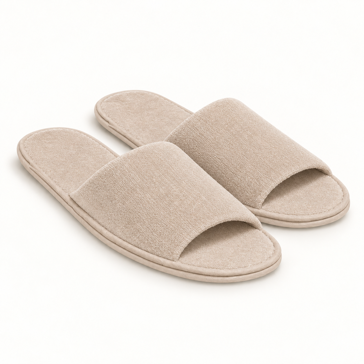 Maison Open-Toe Velour Slipper — hero