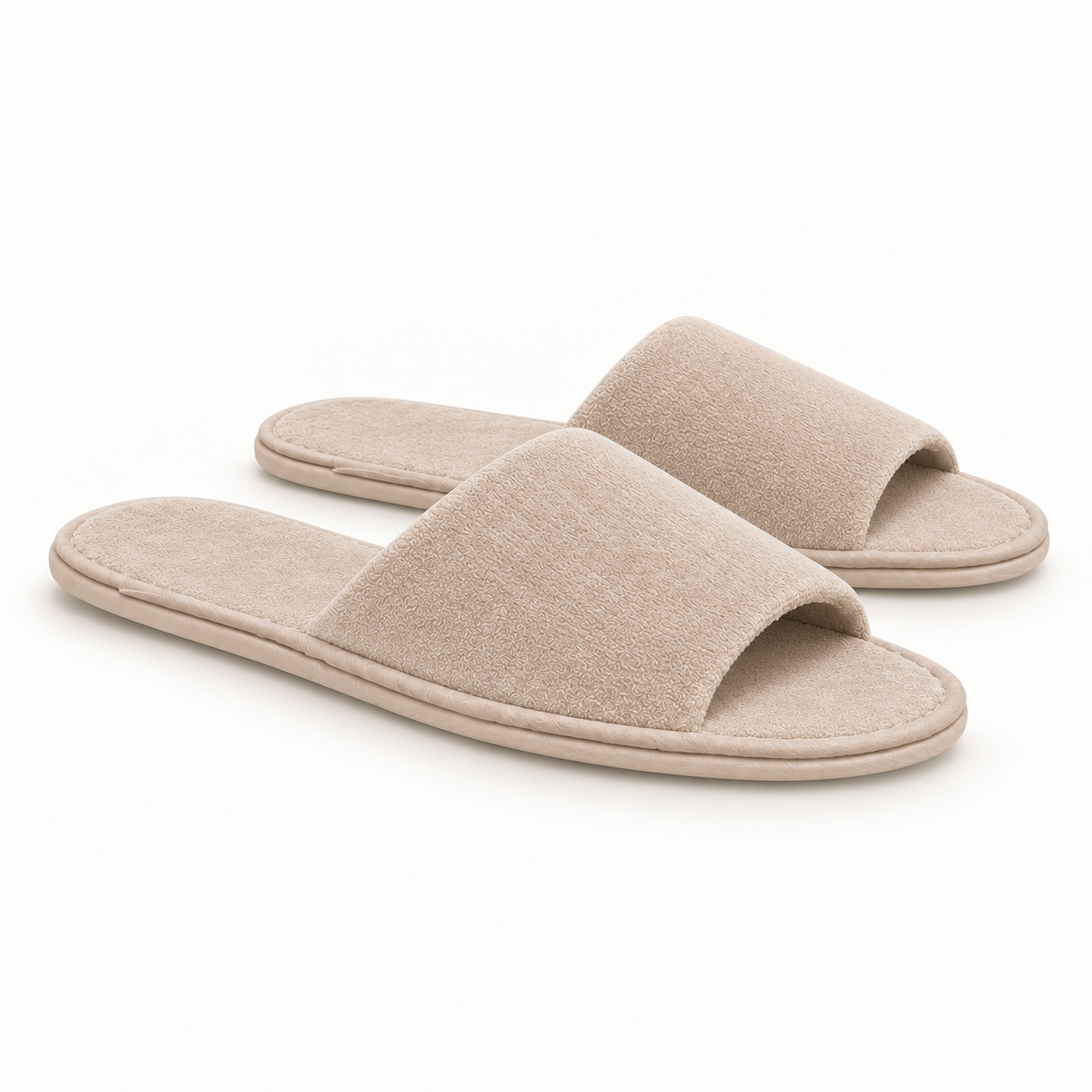 Maison Open-Toe Velour Slipper — profile