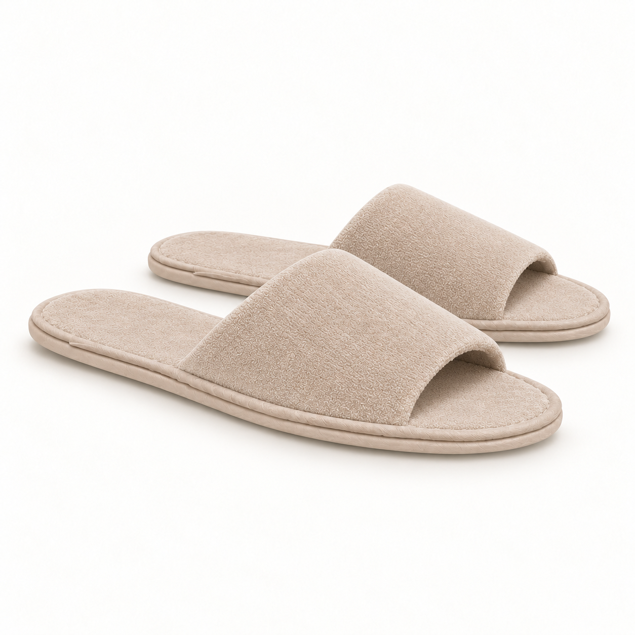 Maison Open-Toe Velour Slipper — profile
