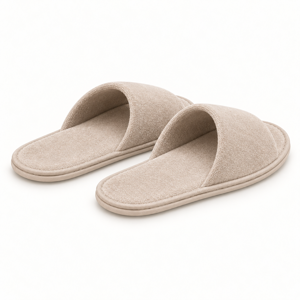 Maison Open-Toe Velour Slipper — rear