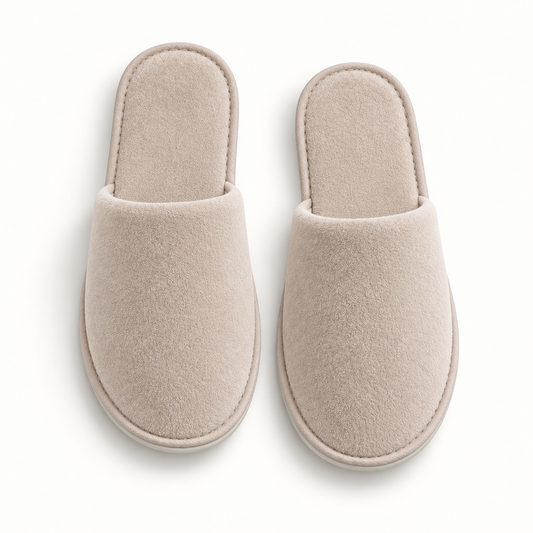 Maison Closed-Toe Velour Slipper — overhead