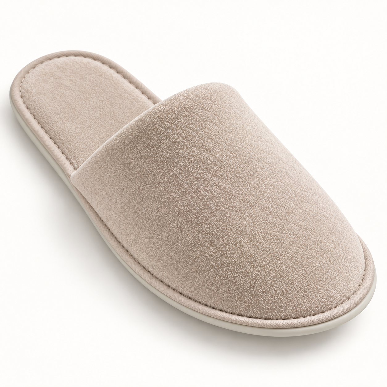 Maison Closed-Toe Velour Slipper — material