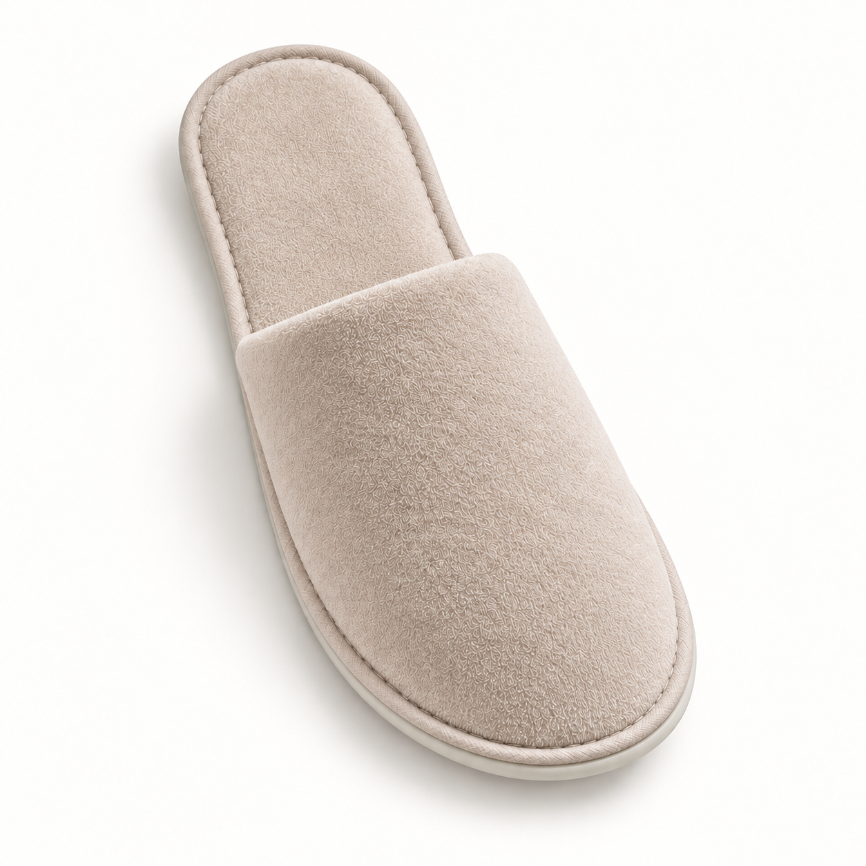 Maison Closed-Toe Velour Slipper — footbed