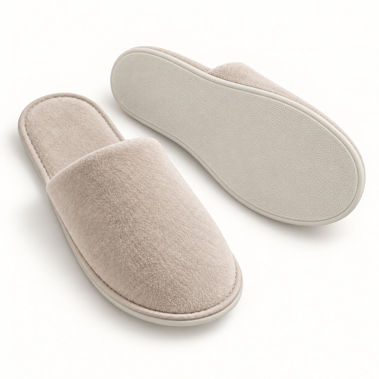 Maison Closed-Toe Velour Slipper — sole
