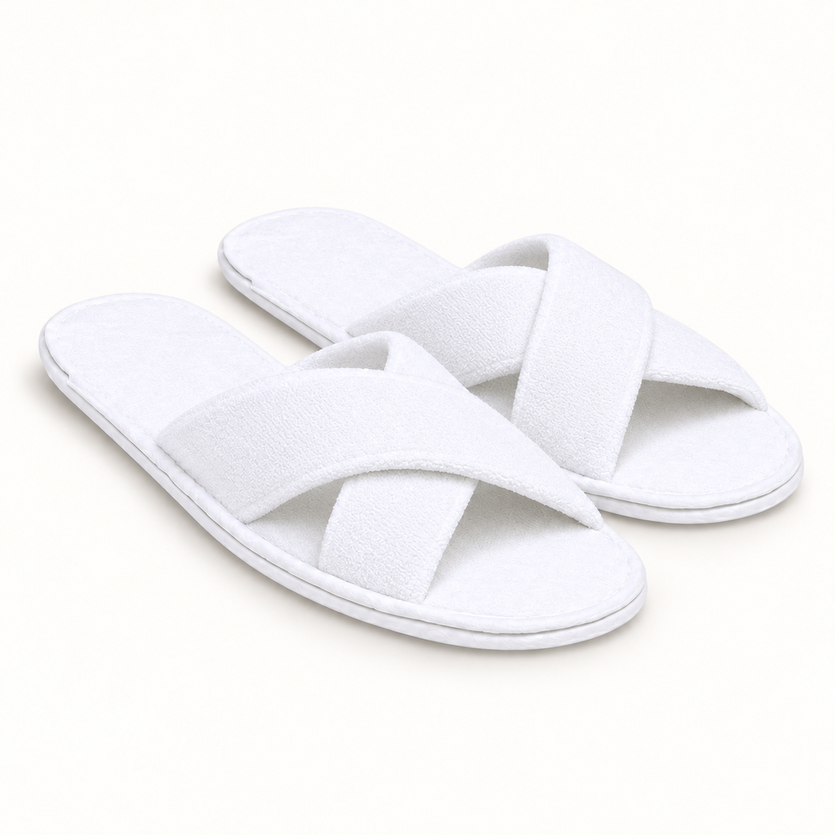 Atelier Cross-Strap Velour Slipper — hero