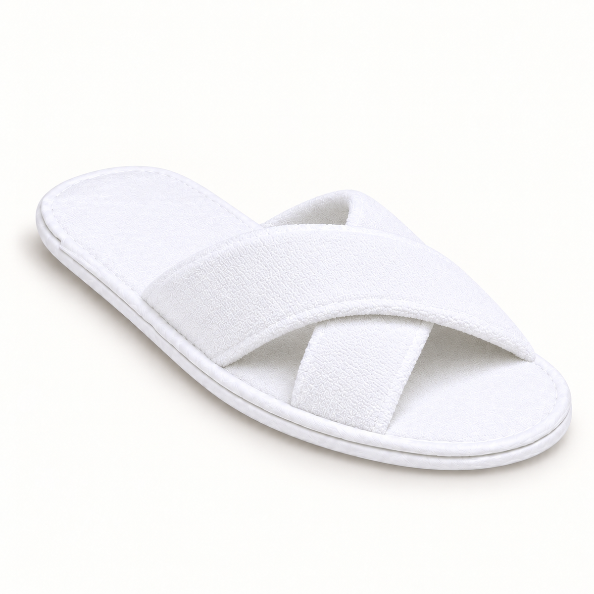 Atelier Cross-Strap Velour Slipper — single