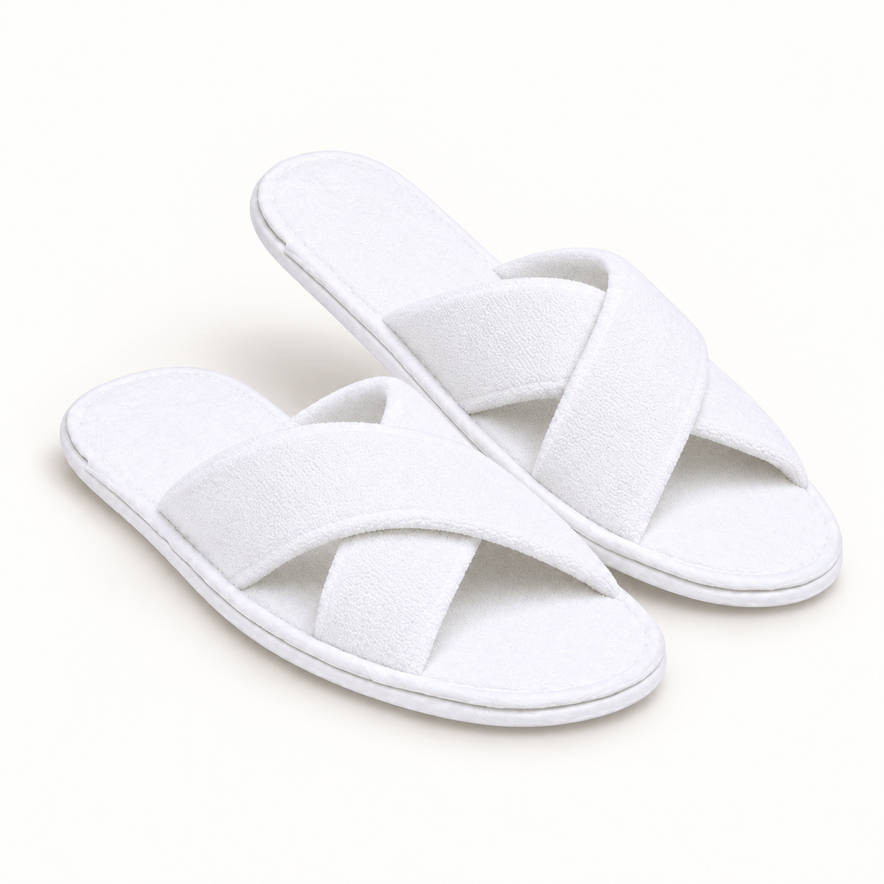 Atelier Cross-Strap Velour Slipper — pair alternate