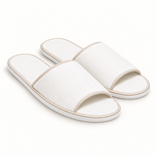 Reserve Open-Toe Piped Velour Slipper — hero