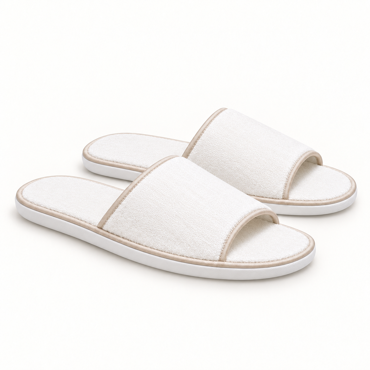Reserve Open-Toe Piped Velour Slipper — profile