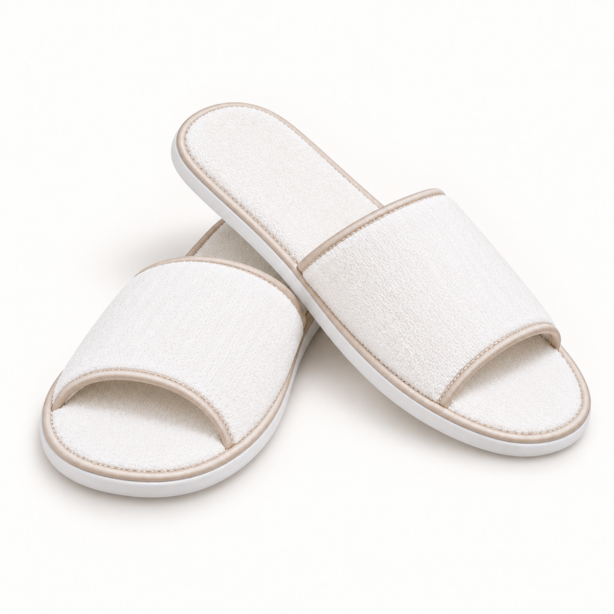 Reserve Open-Toe Piped Velour Slipper — pair alternate