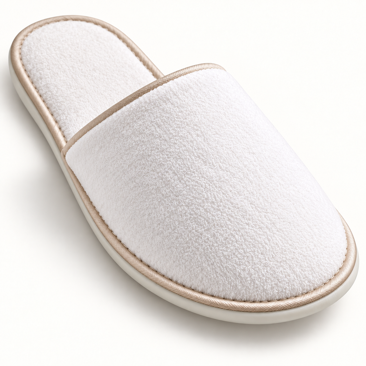 Reserve Closed-Toe Piped Velour Slipper — material