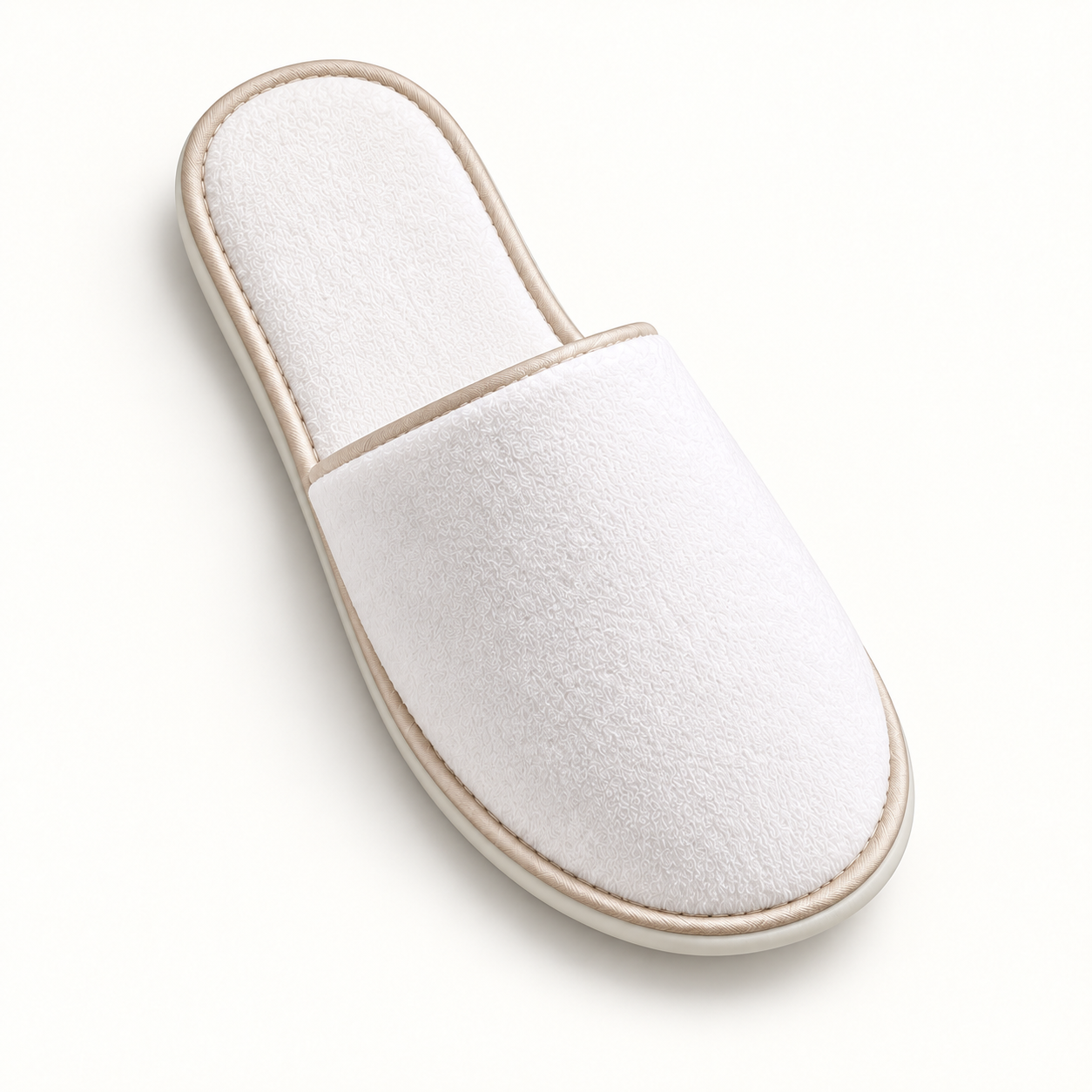 Reserve Closed-Toe Piped Velour Slipper — footbed