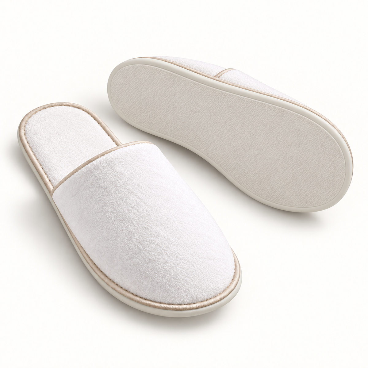 Reserve Closed-Toe Piped Velour Slipper — sole