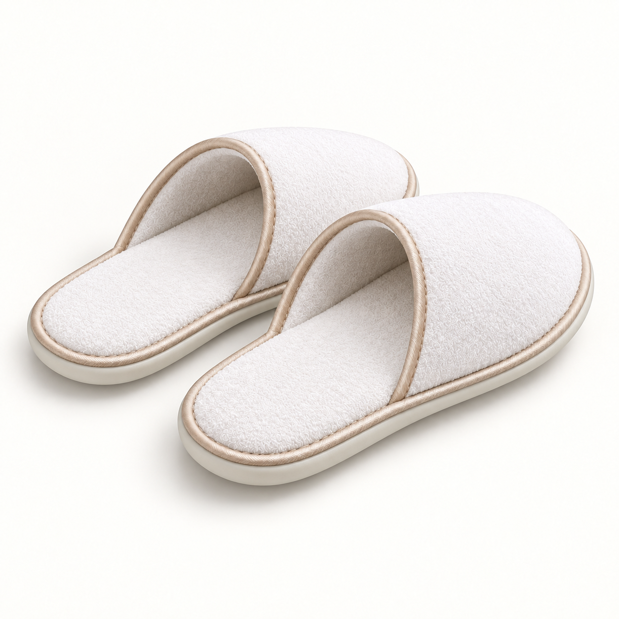 Reserve Closed-Toe Piped Velour Slipper — rear