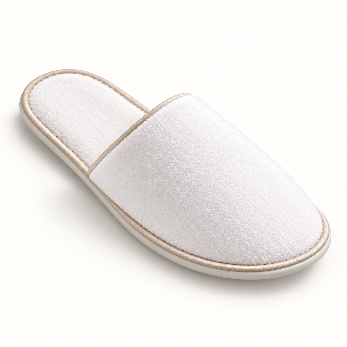 Reserve Closed-Toe Piped Velour Slipper — single