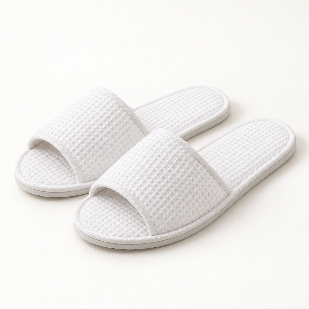Serenity Open-Toe Waffle Slipper — hero