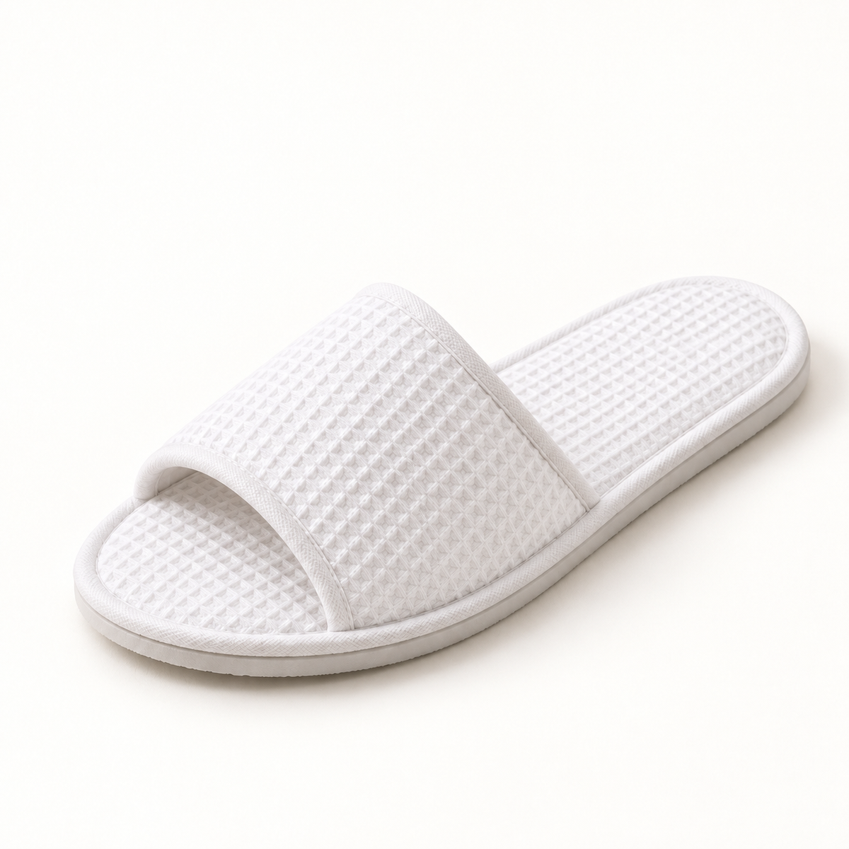 Serenity Open-Toe Waffle Slipper — single