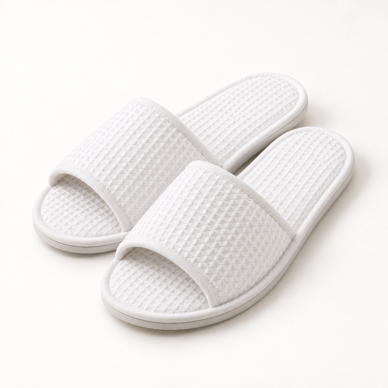 Serenity Open-Toe Waffle Slipper — pair alternate