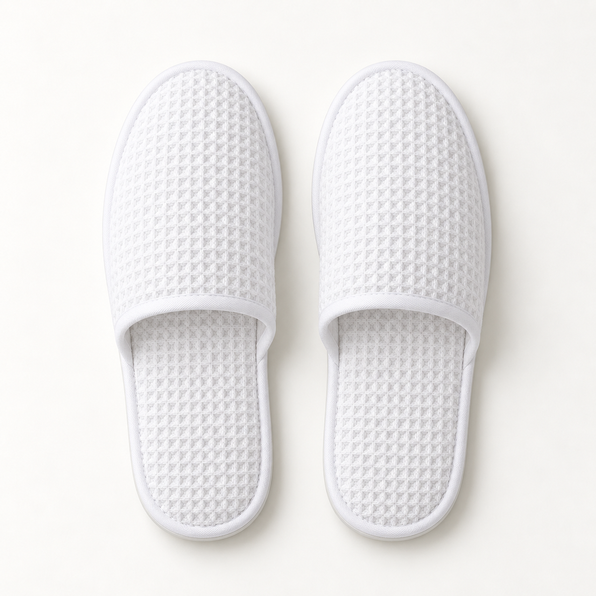 Serenity Closed-Toe Waffle Slipper — overhead
