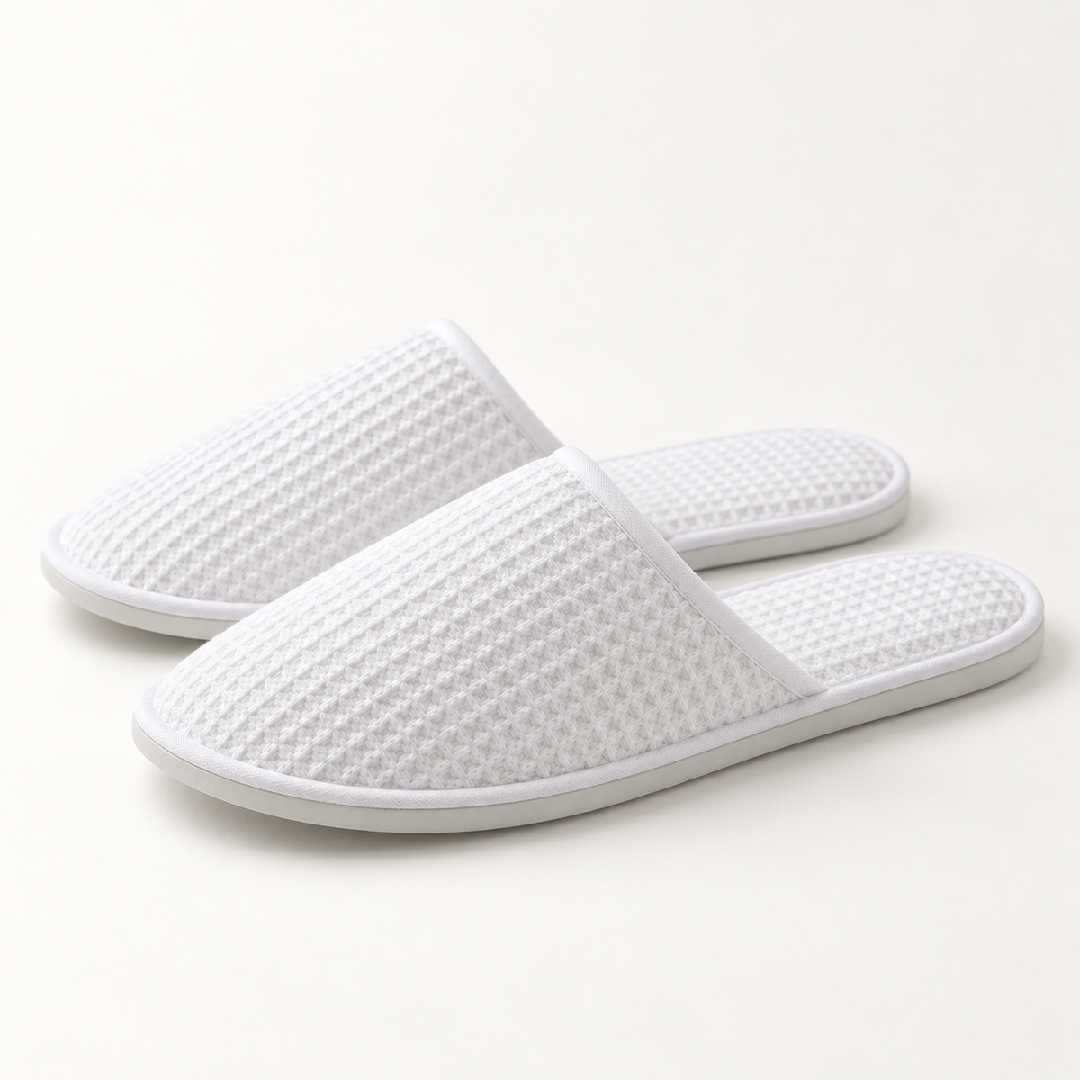 Serenity Closed-Toe Waffle Slipper — profile