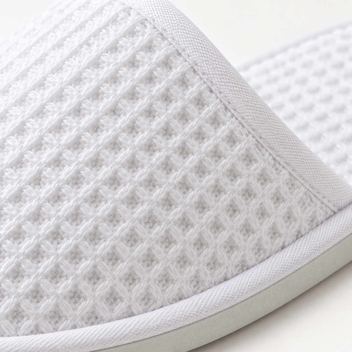 Serenity Closed-Toe Waffle Slipper — material