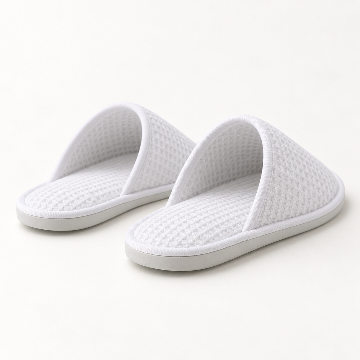 Serenity Closed-Toe Waffle Slipper — rear
