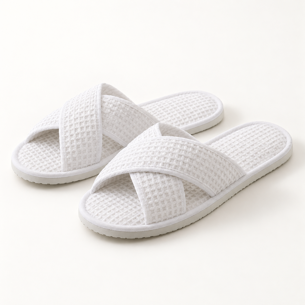 Retreat Cross-Strap Waffle Slipper — hero