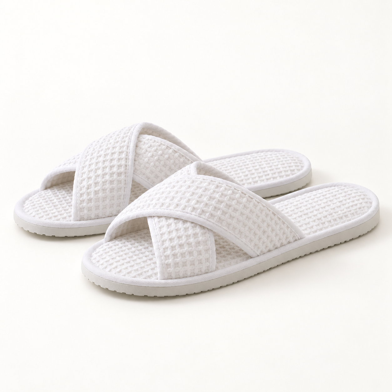 Retreat Cross-Strap Waffle Slipper — profile