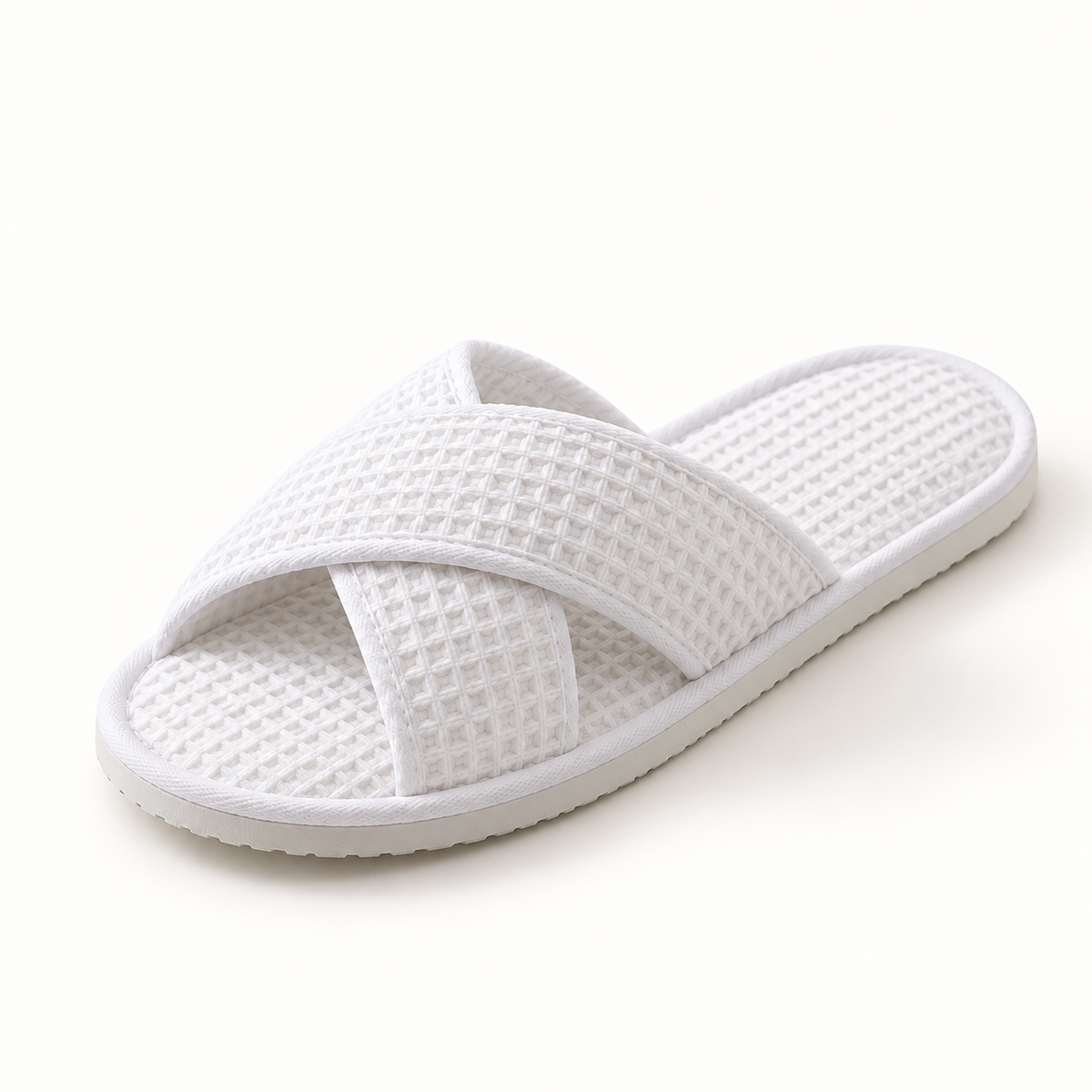 Retreat Cross-Strap Waffle Slipper — single