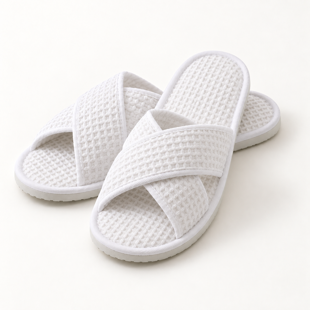 Retreat Cross-Strap Waffle Slipper — pair alternate