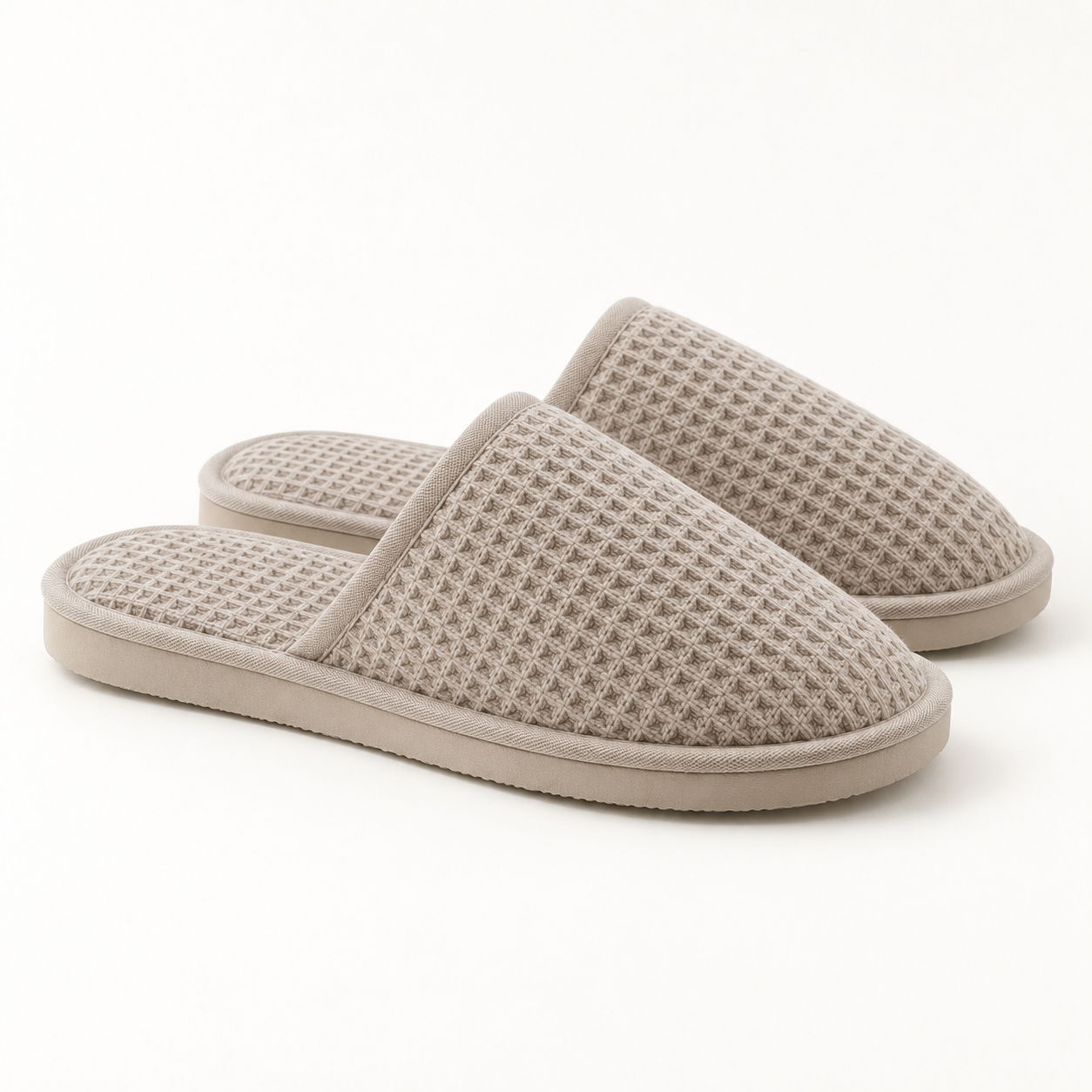 Thermal Closed-Toe Waffle Slipper — profile