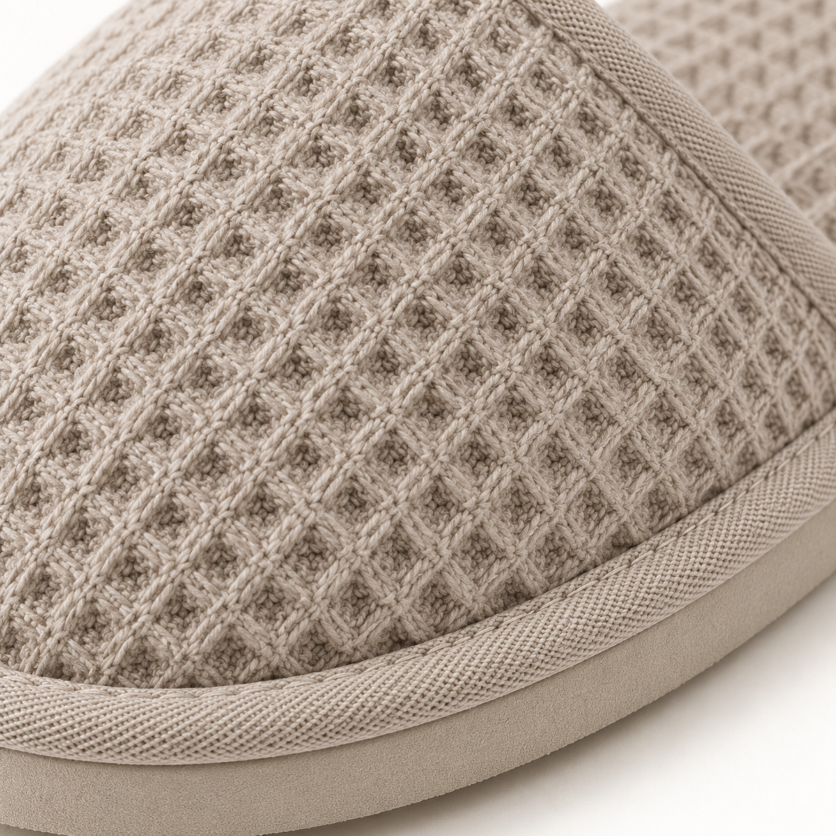 Thermal Closed-Toe Waffle Slipper — material