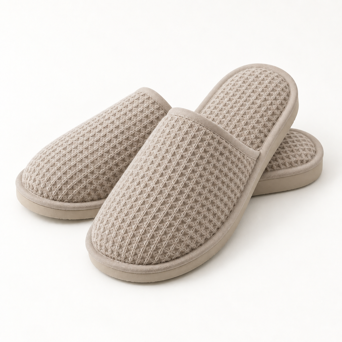 Thermal Closed-Toe Waffle Slipper — pair alternate