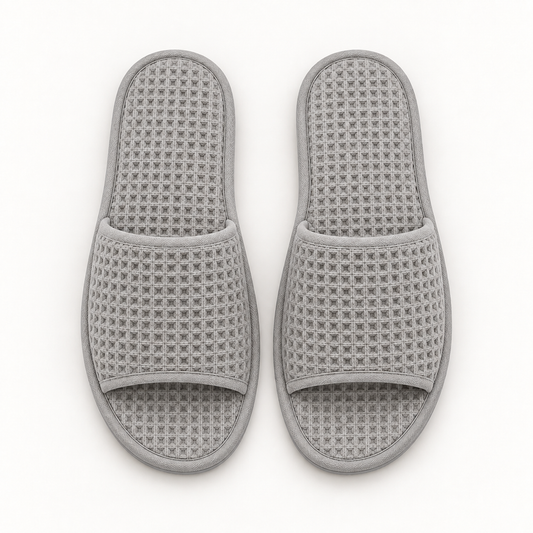 Mineral Open-Toe Waffle Slipper — overhead