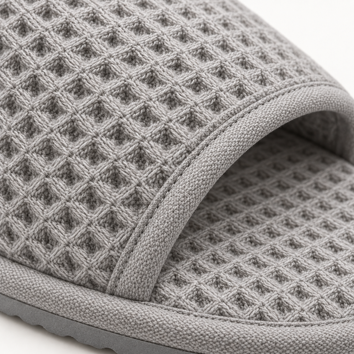 Mineral Open-Toe Waffle Slipper — material