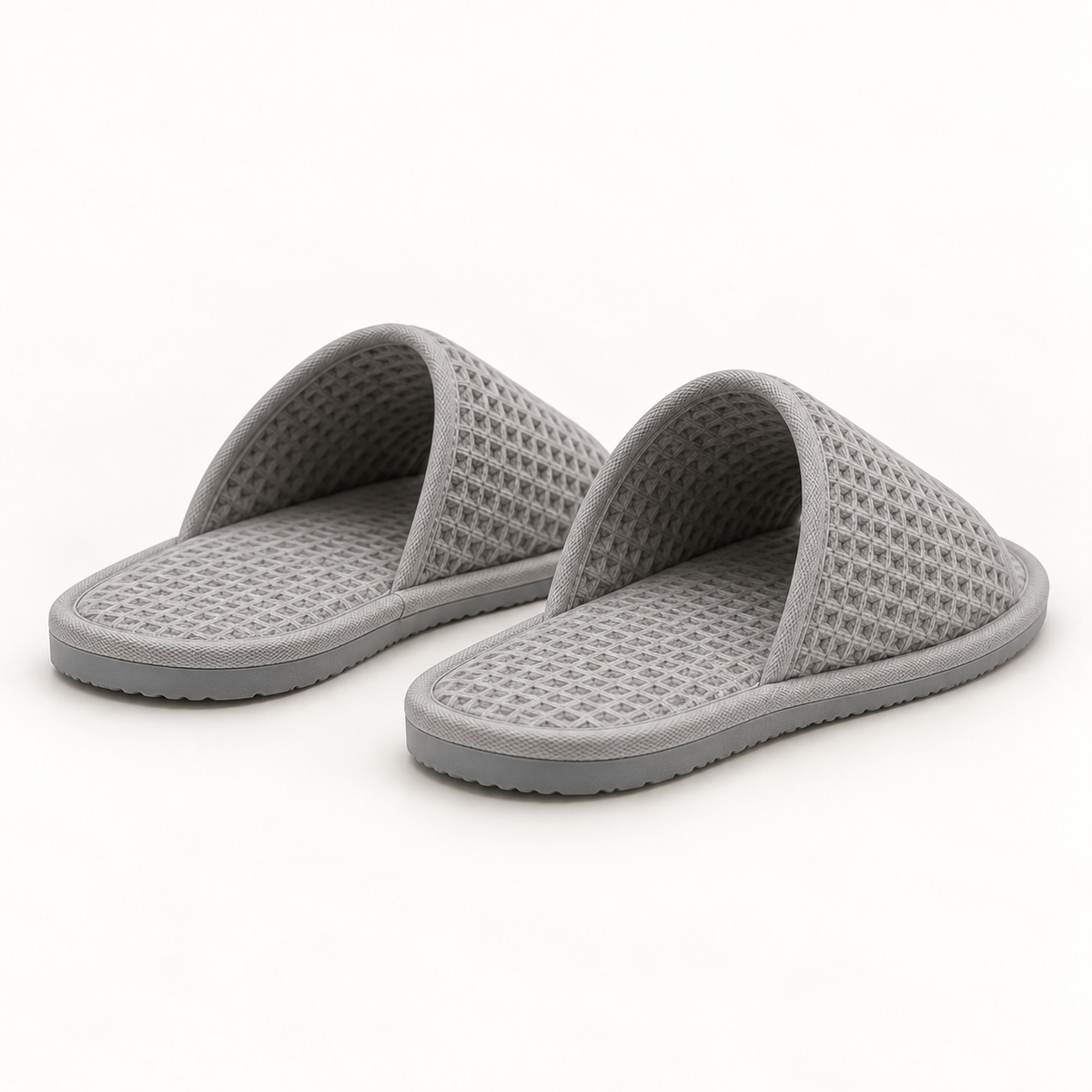 Mineral Open-Toe Waffle Slipper — rear