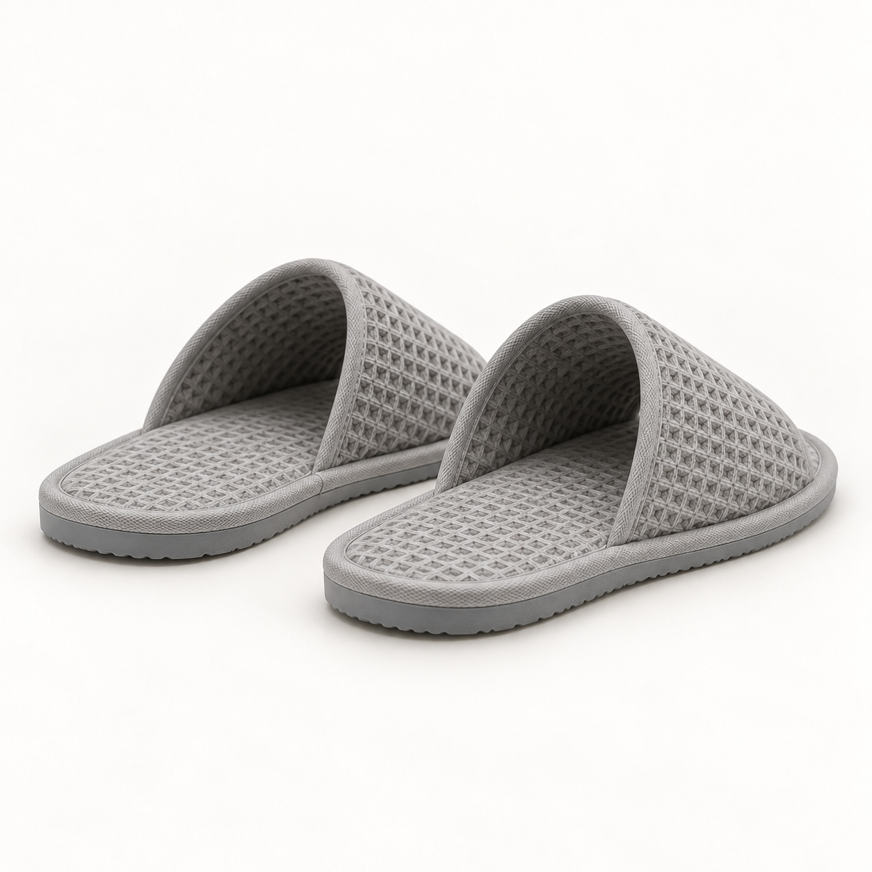 Mineral Open-Toe Waffle Slipper — rear
