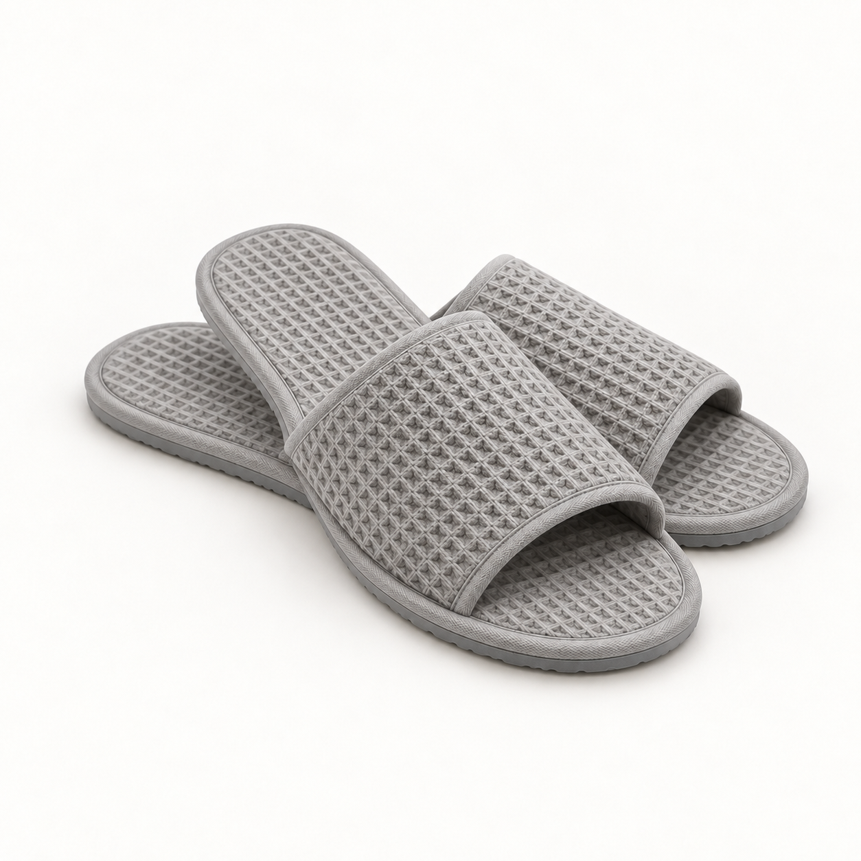 Mineral Open-Toe Waffle Slipper — pair alternate